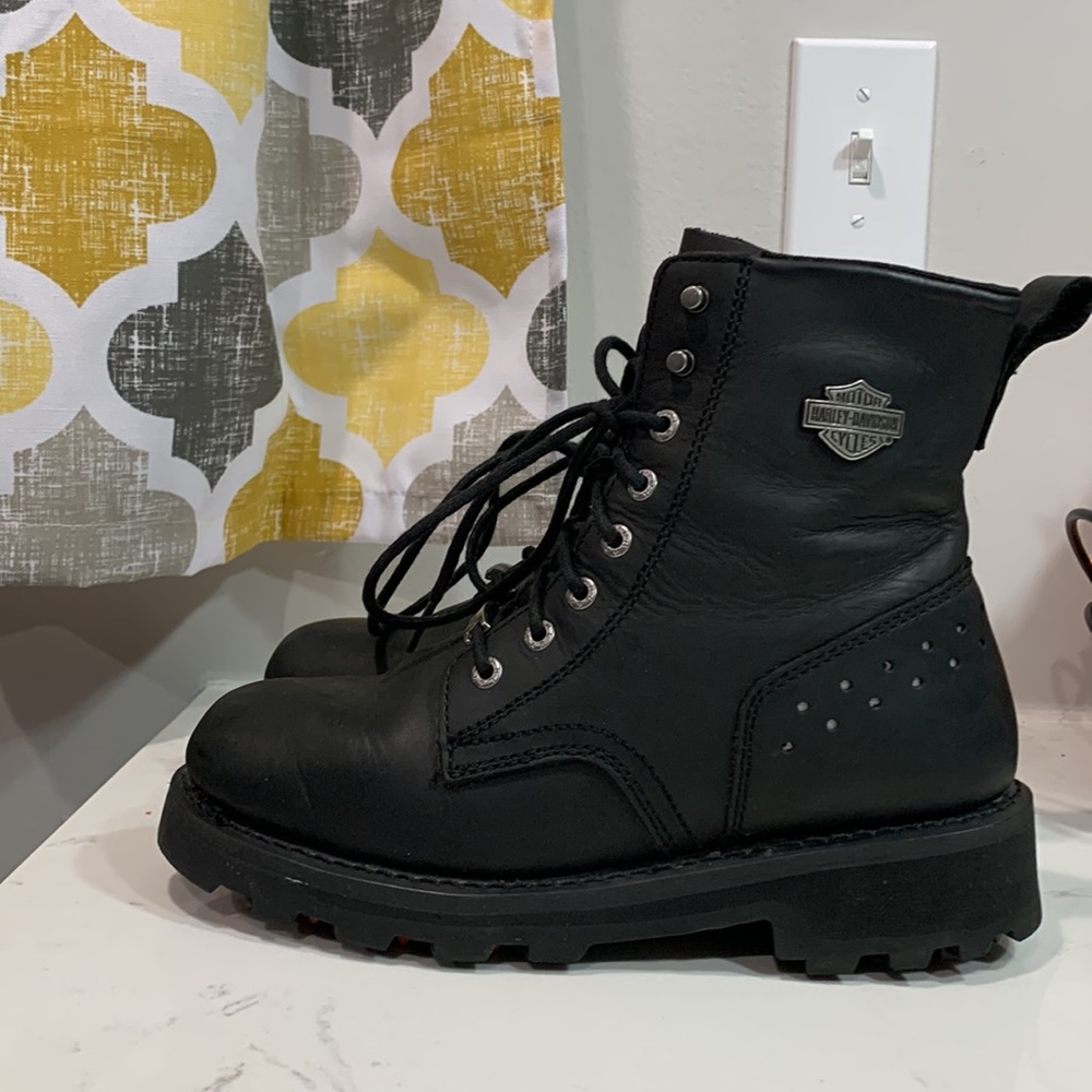 Harley Davidson Lace Up Leather boots - Picture 7 of 17